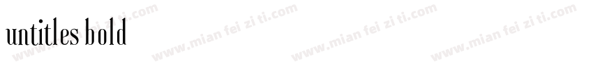 untitles bold字体转换